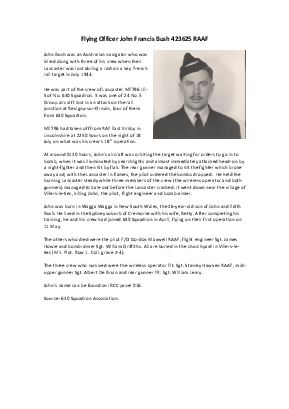 A preview of a PDF biography for Bush, John Francis